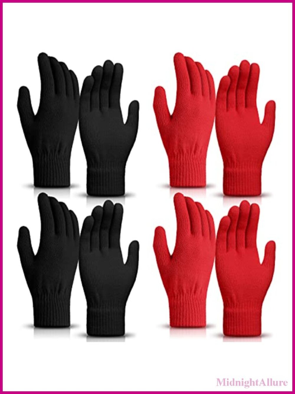 Magic Winter Stretchy Gloves Unisex Acrylic Cotton Knit Full Finger Warm